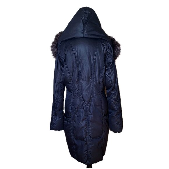GUESS BY MARCIANO JAYDE Down Puffer Coat Jet Black SIZE LARGE - Picture 5 of 14